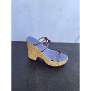 Just The Right Shoe CORK WEDGE 25093 MINIATURE Raine  1999